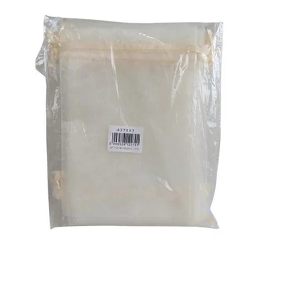 QX-437113 Organza szütyő 15*22cm 12db-os krém