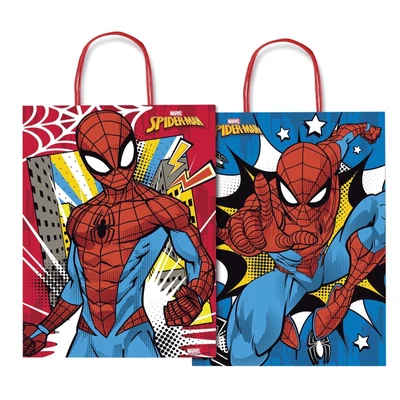 SAD-MVA26957C Ajándéktasak kraft 26*34*12cm Spiderman (2 oldalas)
