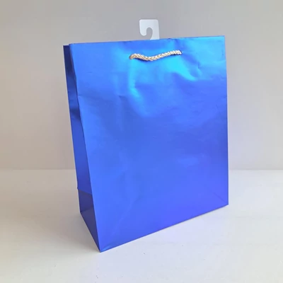 SAD-SDE26067D Ajándéktasak Metál kék (22*10*26,5cm)