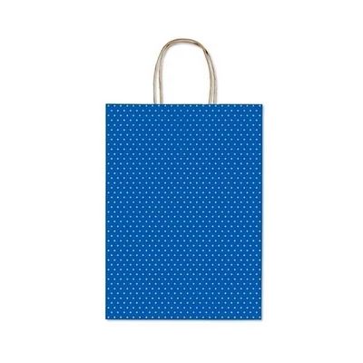 SAD-SDF26251D Papírtasak Pöttyös kék (26*12*36cm)