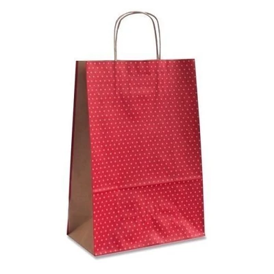 SAD-SDF36250D Papírtasak Pöttyös piros (36*12*41cm)