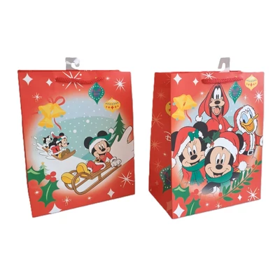 SAD-WN026673C Karácsonyi ajándéktasak 20,5*26*11,5cm Mickey (2 oldalas)