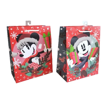 SAD-WN041678D Karácsonyi ajándéktasak 30*40*12cm Mickey (2 oldalas)