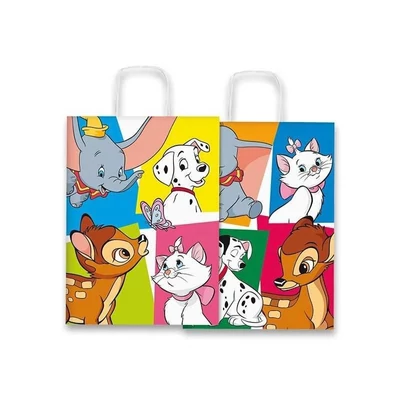 SAD-WNA26618D Ajándéktasak kraft 26*34*12cm Disney szereplők (2 oldalas)