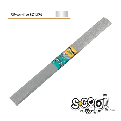 SC1270 Krepp papír 50*200cm Gyöngyház Fehér