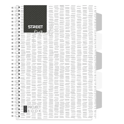 STR-67120 Spirálfüzet A4 100lap regiszteres White vonalas