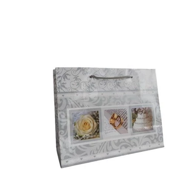 TAS 619 Dísztasak közepes esküvői képes ezüst 225*178*100