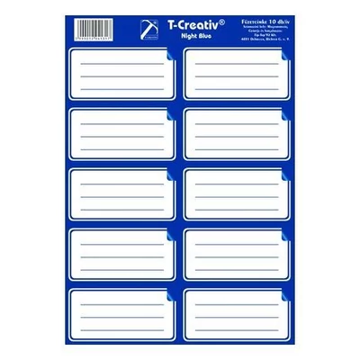 TC-941317 Füzetcímke 25ív*10db Night Blue