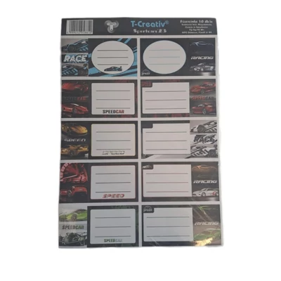 TC-958810 Füzetcímke 25ív*10db Sportcars '23