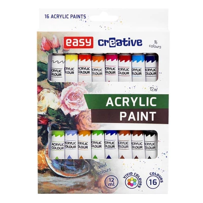 Akrilfesték készlet  16 szín,  12 ml